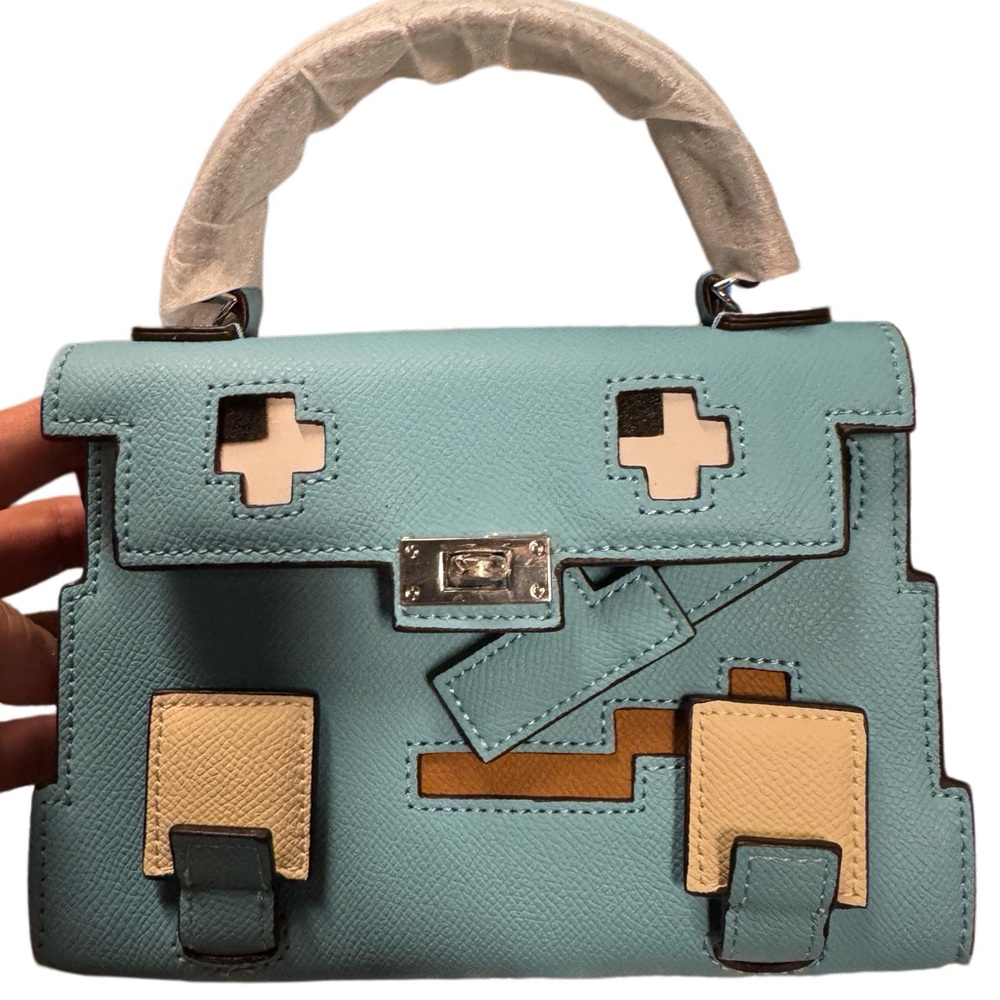 Designer Mosaic Doll Mint Green Handbag